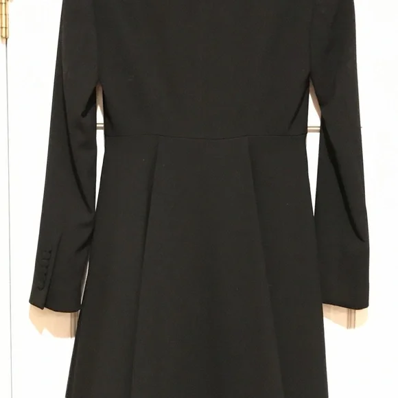 ALICE+OLIVIA new Alcina Black High-Low Tailored Pleated Luxury Dress Trench Coat - Picture 15 of 17